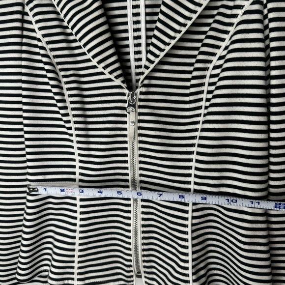 Women’s White & Black Stripped Dress Jacket Size 00 - Picture 12 of 14